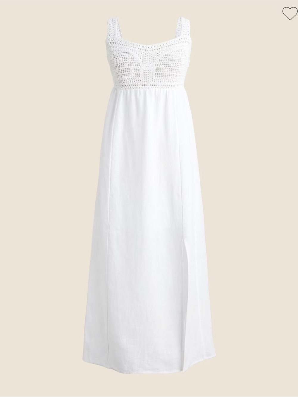 J Crew Crochet-top midi dress Sz L